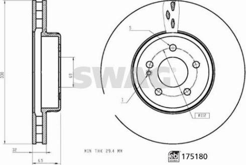 Swag 33 10 2731 - Тормозной диск autospares.lv