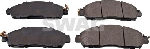 Swag 33 10 7074 - Тормозные колодки, дисковые, комплект autospares.lv