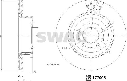 Swag 33 10 7345 - Тормозной диск autospares.lv