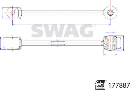 Swag 33 10 7261 - Рычаг подвески колеса autospares.lv