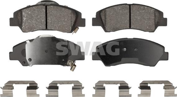 Swag 33 11 0390 - Тормозные колодки, дисковые, комплект autospares.lv