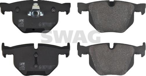 Swag 20 91 6466 - Тормозные колодки, дисковые, комплект autospares.lv