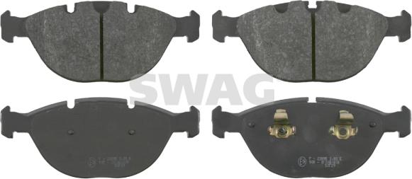 Swag 20 91 6501 - Тормозные колодки, дисковые, комплект autospares.lv