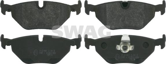 Swag 20 91 6190 - Тормозные колодки, дисковые, комплект autospares.lv