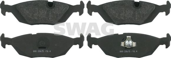 Swag 20 91 6141 - Тормозные колодки, дисковые, комплект autospares.lv