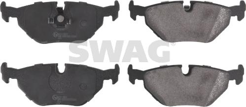 Swag 20 91 6176 - Тормозные колодки, дисковые, комплект autospares.lv