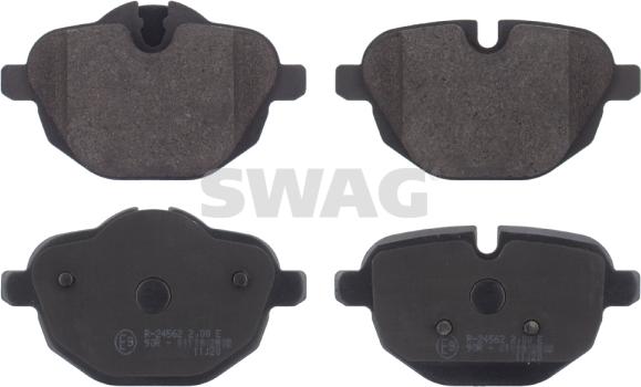 Swag 20 91 6839 - Тормозные колодки, дисковые, комплект autospares.lv