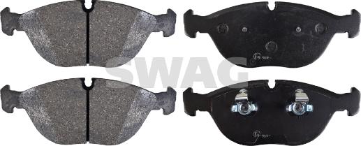 Swag 20 91 6366 - Тормозные колодки, дисковые, комплект autospares.lv