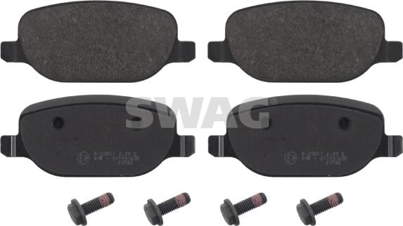 Swag 74 91 6851 - Тормозные колодки, дисковые, комплект autospares.lv