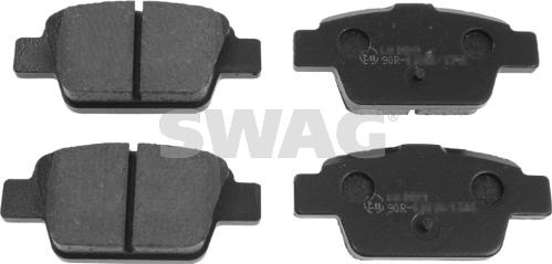 Swag 70 91 6556 - Тормозные колодки, дисковые, комплект autospares.lv