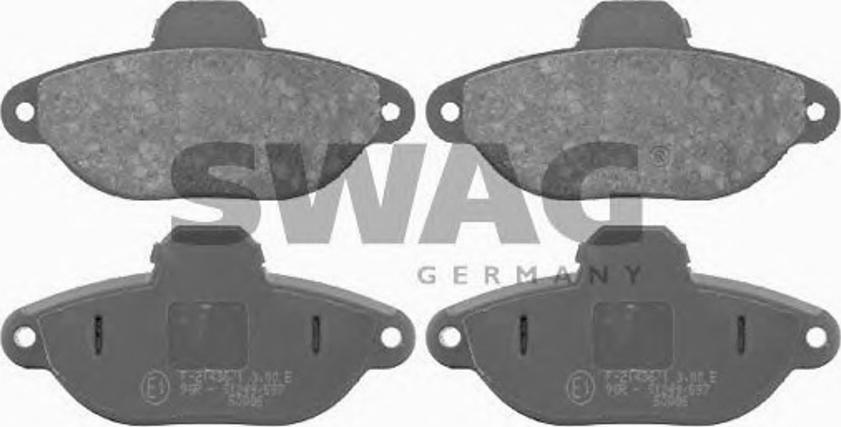 Swag 70916092 - Тормозные колодки, дисковые, комплект autospares.lv