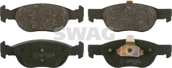 Swag 70 91 6372 - Тормозные колодки, дисковые, комплект autospares.lv
