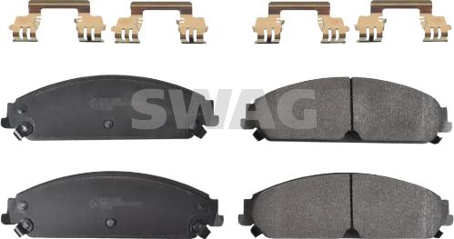 Swag 72 11 6112 - Тормозные колодки, дисковые, комплект autospares.lv