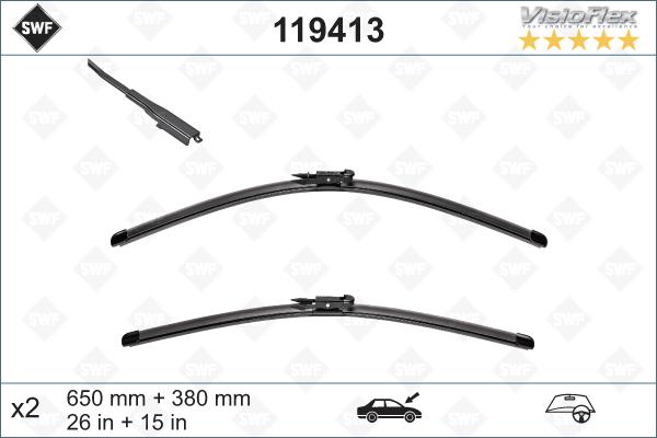 SWF 119413 - Щетка стеклоочистителя autospares.lv