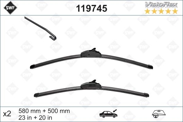 SWF 119745 - Щетка стеклоочистителя autospares.lv