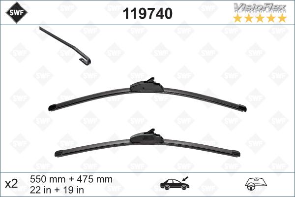 SWF 119740 - Щетка стеклоочистителя autospares.lv