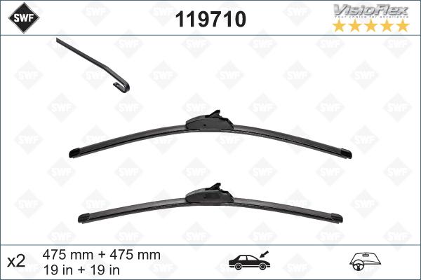 SWF 119710 - Щетка стеклоочистителя autospares.lv