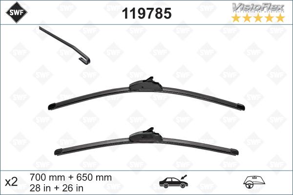 SWF 119785 - Щетка стеклоочистителя autospares.lv