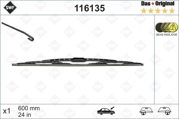 SWF 116135 - Щетка стеклоочистителя autospares.lv