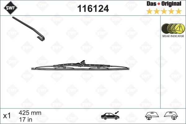 SWF 116124 - Щетка стеклоочистителя autospares.lv