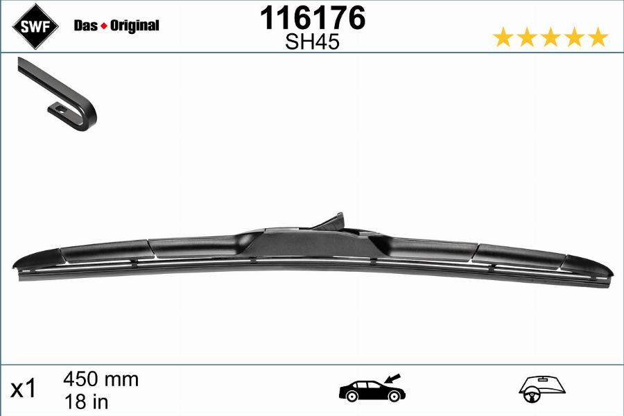 SWF 116176 - Щетка стеклоочистителя autospares.lv