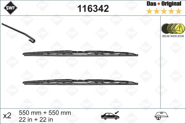 SWF 116342 - Щетка стеклоочистителя autospares.lv