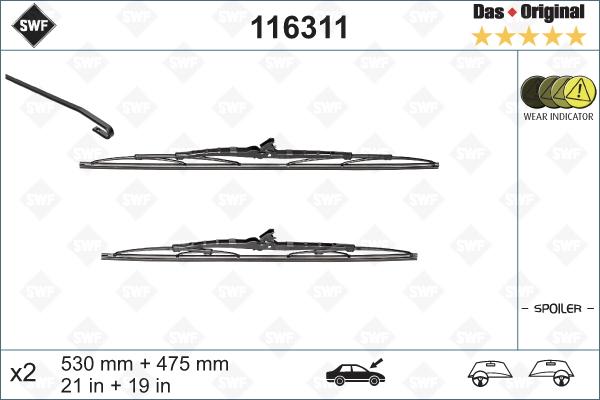 SWF 116311 - Щетка стеклоочистителя autospares.lv