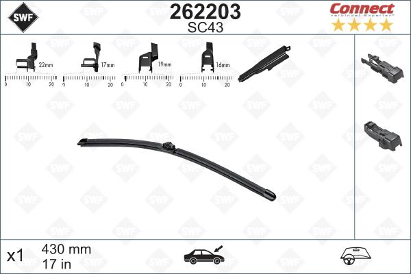 SWF 262203 - Щетка стеклоочистителя autospares.lv