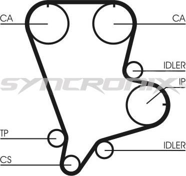 SYNCRONIX SY0993N - Зубчатый ремень ГРМ autospares.lv