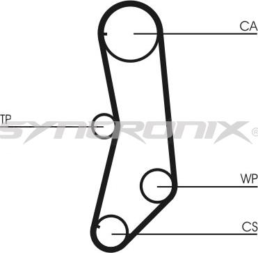 SYNCRONIX SY0997N - Зубчатый ремень ГРМ autospares.lv