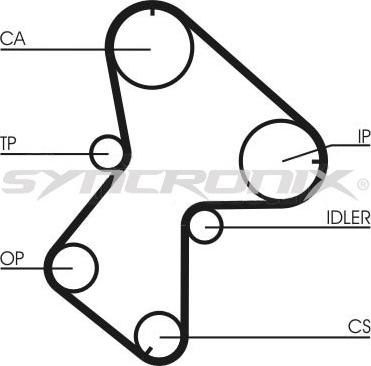 SYNCRONIX SY110940 - Комплект зубчатого ремня ГРМ autospares.lv