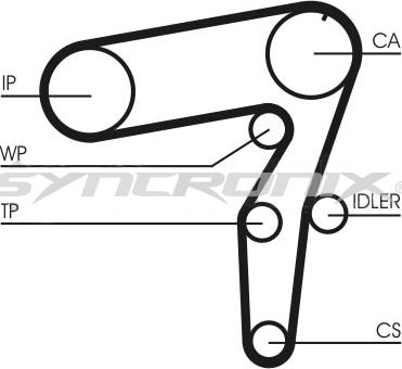 SYNCRONIX SY110968 - Комплект зубчатого ремня ГРМ autospares.lv