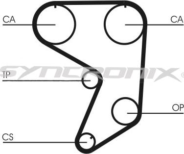 SYNCRONIX SY0900N - Зубчатый ремень ГРМ autospares.lv