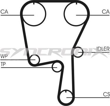 SYNCRONIX SY0907N - Зубчатый ремень ГРМ autospares.lv