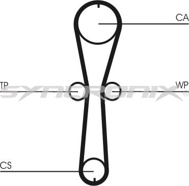 SYNCRONIX SY110915PE - Водяной насос + комплект зубчатого ремня ГРМ autospares.lv