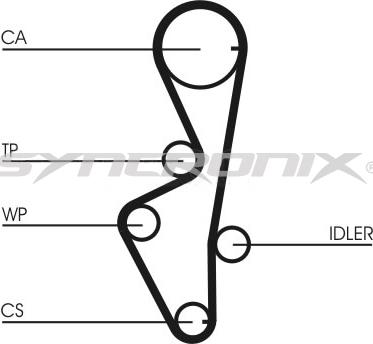 SYNCRONIX SY0916N - Зубчатый ремень ГРМ autospares.lv