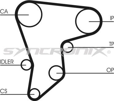 SYNCRONIX SY0590N - Зубчатый ремень ГРМ autospares.lv