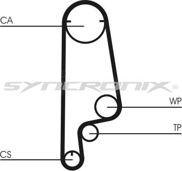 SYNCRONIX SY0546N - Зубчатый ремень ГРМ autospares.lv