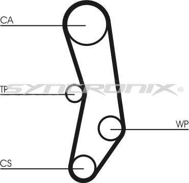 SYNCRONIX SY0562N - Зубчатый ремень ГРМ autospares.lv