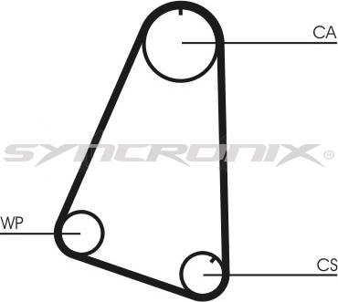 SYNCRONIX SY110504PE - Водяной насос + комплект зубчатого ремня ГРМ autospares.lv