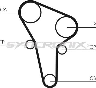 SYNCRONIX SY0513N - Зубчатый ремень ГРМ autospares.lv