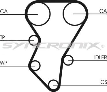 SYNCRONIX SY0588N - Зубчатый ремень ГРМ autospares.lv