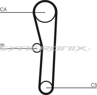 SYNCRONIX SY0536N - Зубчатый ремень ГРМ autospares.lv