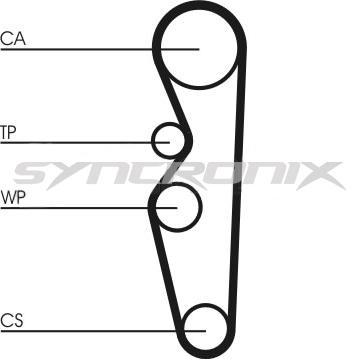 SYNCRONIX SY0576N - Зубчатый ремень ГРМ autospares.lv