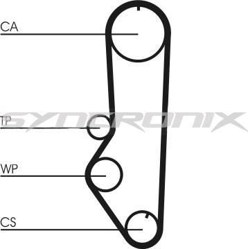 SYNCRONIX SY0690N - Зубчатый ремень ГРМ autospares.lv