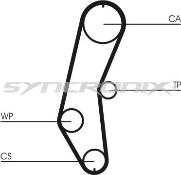 SYNCRONIX SY0666N - Зубчатый ремень ГРМ autospares.lv