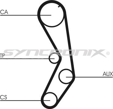 SYNCRONIX SY110605 - Комплект зубчатого ремня ГРМ autospares.lv