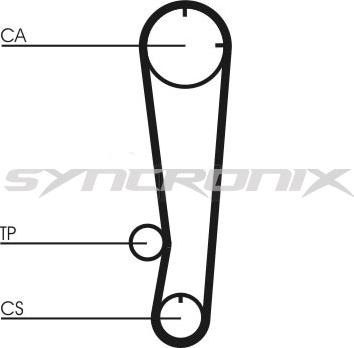 SYNCRONIX SY0603N - Зубчатый ремень ГРМ autospares.lv