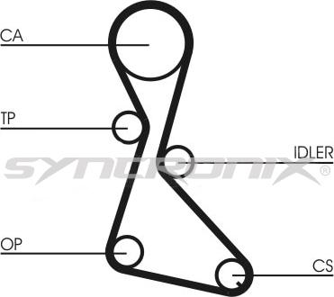 SYNCRONIX SY0684N - Зубчатый ремень ГРМ autospares.lv