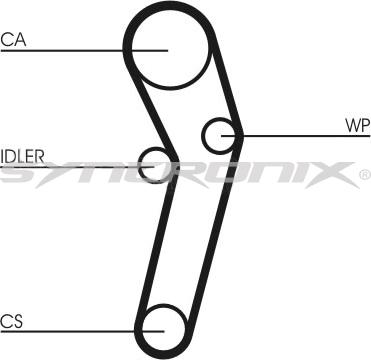 SYNCRONIX SY0631N - Зубчатый ремень ГРМ autospares.lv